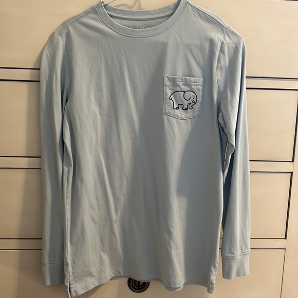 Light blue Ivory Ella long sleeve top - Picture 1 of 2